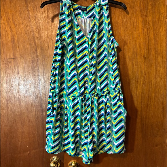 Kaari Blue Pants - 🐠 Kaari Blue Multicolor Abstract Romper